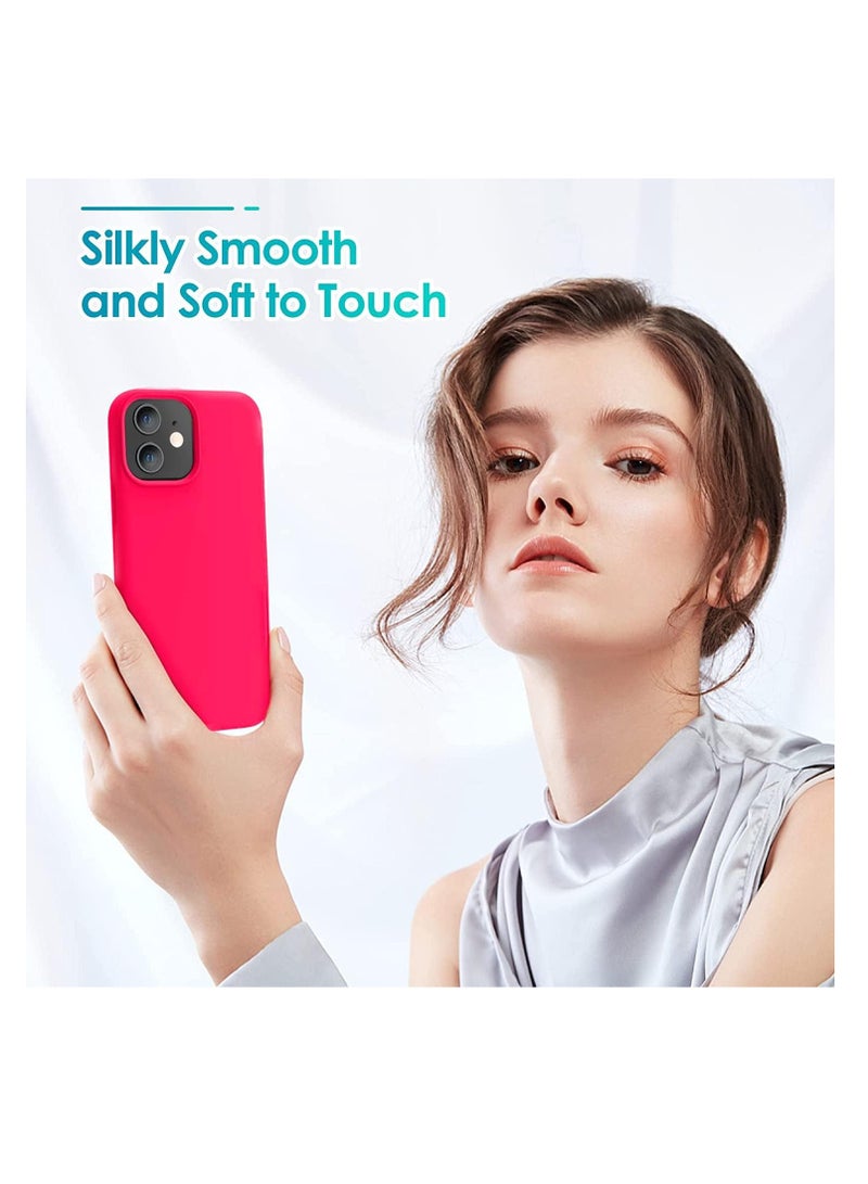 Silicone Case Compatible with iPhone 11 6.1 inch Case Ultra Soft Shockproof Liquid Silicone Phone Case with Anti-Scratch Microfiber Lining Hot Pink - Image 2