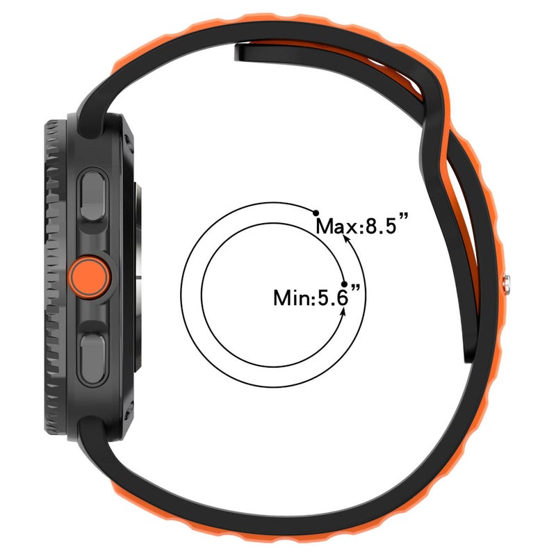 سوار ساعة ذكية رياضي من السيليكون متوافق مع Samsung Galaxy Watch 8 Classic بملاءمة قابلة للتعديل وحزام ناعم للاستبدال اليومي باللون رمادي قابل للتعديل - Image 4