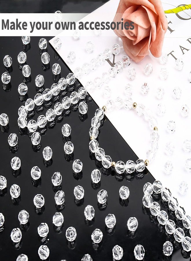 BONNY BOXX 2000pcs 4mm Acrylic Faceted Round Crystal Beads Transparent White Loose Spacer Craft Beads for DIY Bracelet Necklace Earring Keychain Jewelry Making Bags Decoration - Image 4