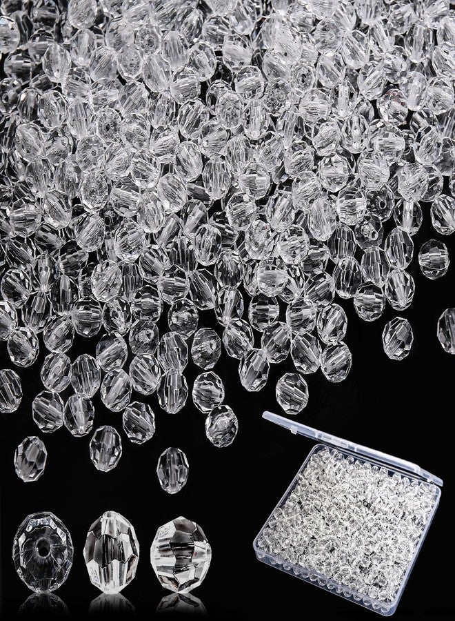BONNY BOXX 2000pcs 4mm Acrylic Faceted Round Crystal Beads Transparent White Loose Spacer Craft Beads for DIY Bracelet Necklace Earring Keychain Jewelry Making Bags Decoration - Image 1