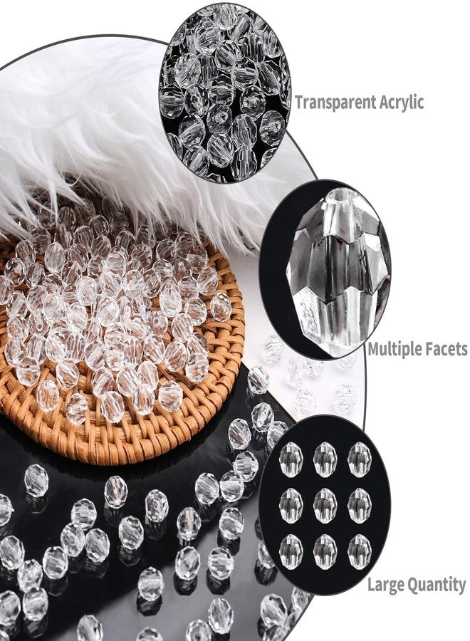 BONNY BOXX 2000pcs 4mm Acrylic Faceted Round Crystal Beads Transparent White Loose Spacer Craft Beads for DIY Bracelet Necklace Earring Keychain Jewelry Making Bags Decoration - Image 2