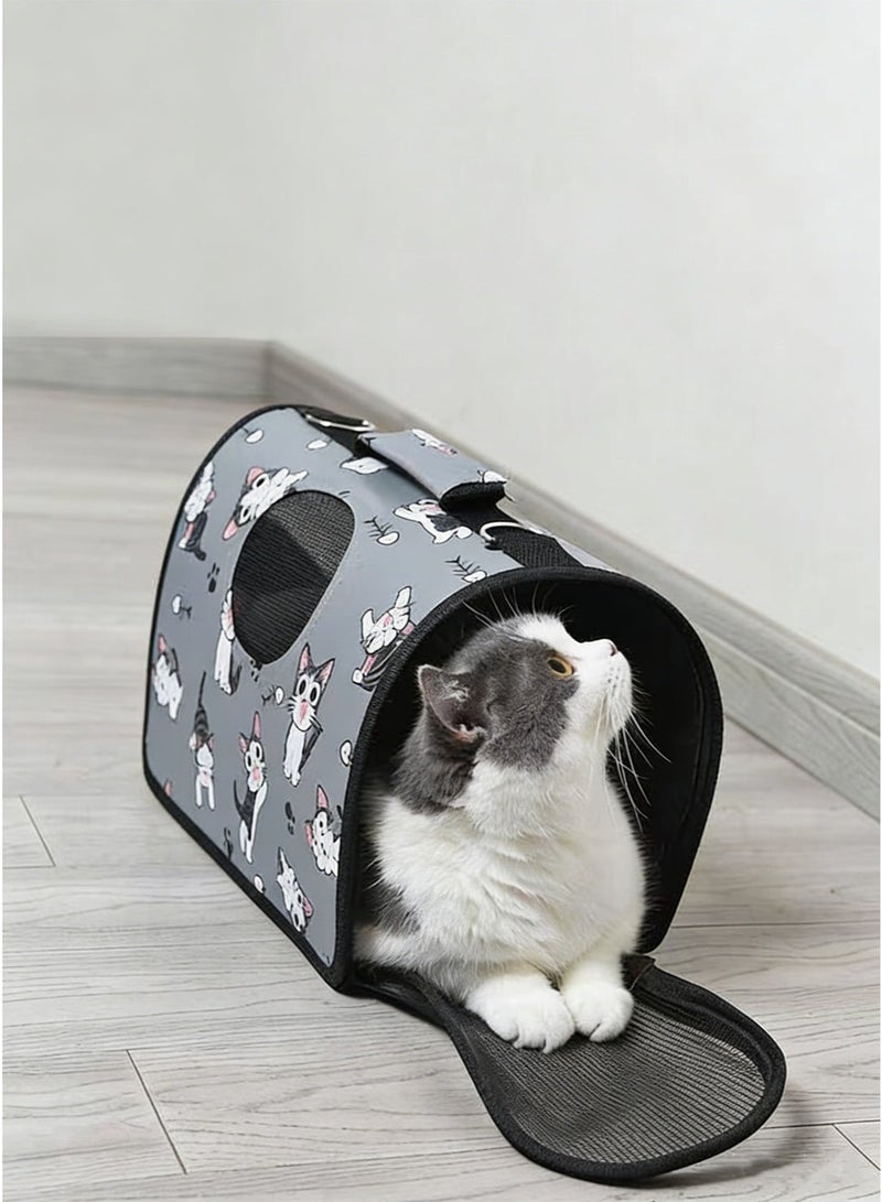 Sisily Cat backpack strap foam handbag, small dog backpack strap, suitable for small and medium-sized dogs and cats, portable travel breathable foldable large space single shoulder cat backpack - Image 5
