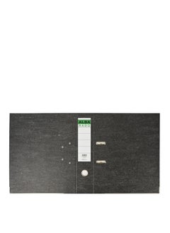 Alba Rado ALBA RADO Box Files, Foolscap Size(210x330mm), 8cm Spine Size, Metal Slide-In Plate Mechanism, Box of 50 Pieces, Black Color  - Image 3