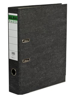Alba Rado ALBA RADO Box Files, Foolscap Size(210x330mm), 8cm Spine Size, Metal Slide-In Plate Mechanism, Box of 50 Pieces, Black Color  - Image 1