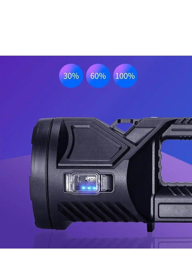 Rechargeable Solar Powered Flashlight, LED Fishing Flashlight with Cup Light and Solar Panel, Super Bright Solar Flashlight for Fishing, Sea, Camping - Image 3