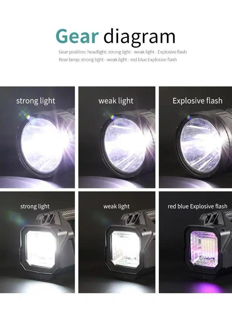 Rechargeable Solar Powered Flashlight, LED Fishing Flashlight with Cup Light and Solar Panel, Super Bright Solar Flashlight for Fishing, Sea, Camping - Image 5