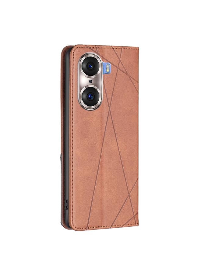 S-TOP Case For Honor 60 Pro Prismatic Invisible Magnetic Leather Phone Case - Image 3