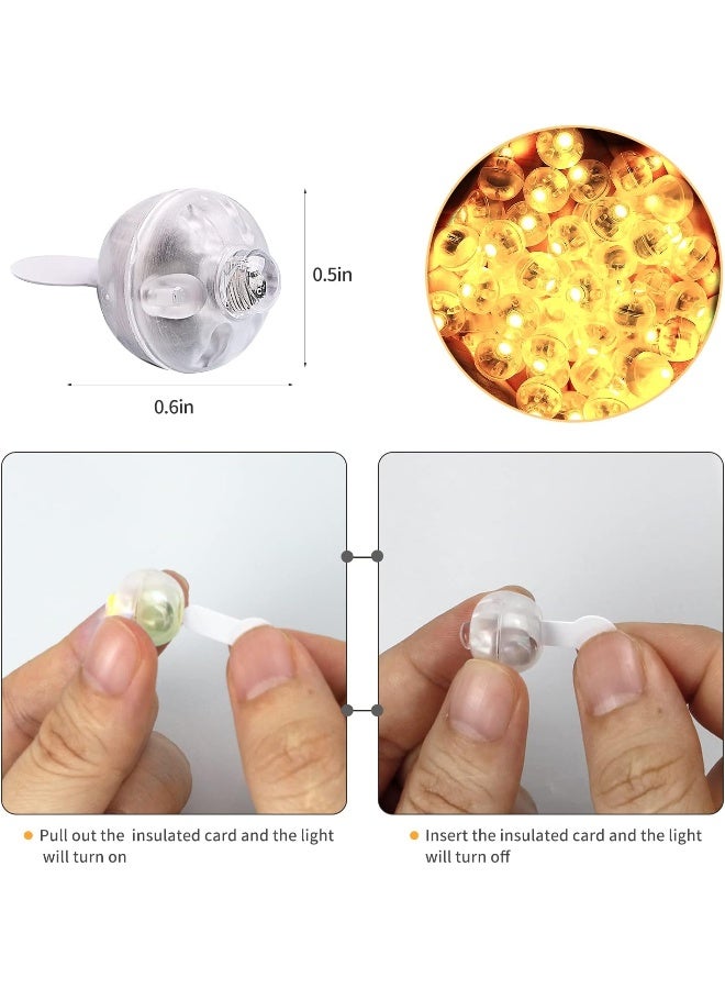 Aogist 100pcs Warm White LED Balloon Light  - Image 2