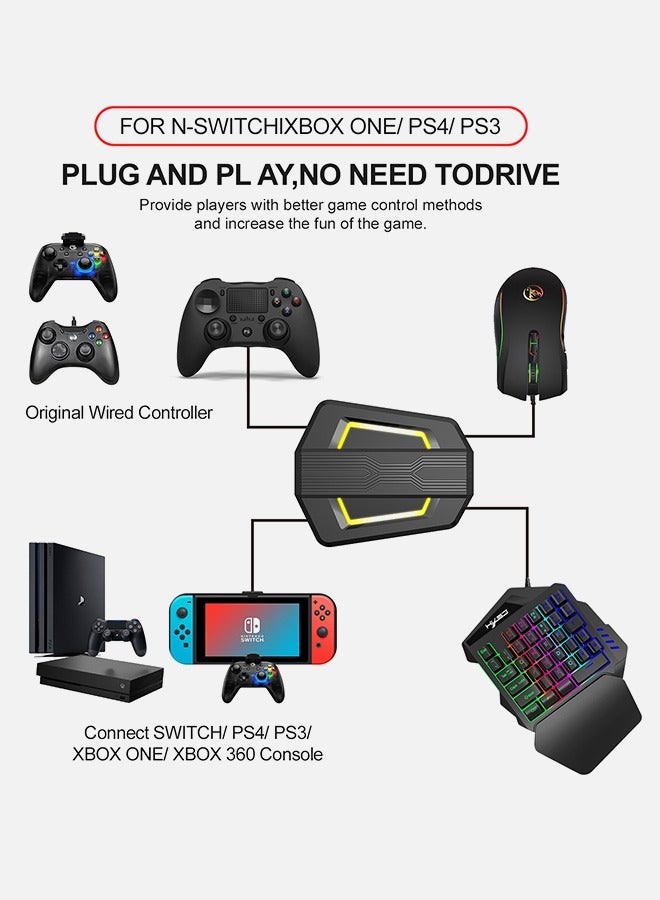 Gaming Adapter Converter, P6 Keyboard and Mouse Adapter Portable Mice Converter for N-Switch PS4 PS3 XBox One 360, Portable Size Strong Compatibility Easy to Carry Keyboard Mouse Converter Home Swit - Image 3