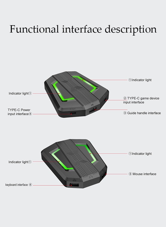 Gaming Adapter Converter, P6 Keyboard and Mouse Adapter Portable Mice Converter for N-Switch PS4 PS3 XBox One 360, Portable Size Strong Compatibility Easy to Carry Keyboard Mouse Converter Home Swit - Image 5