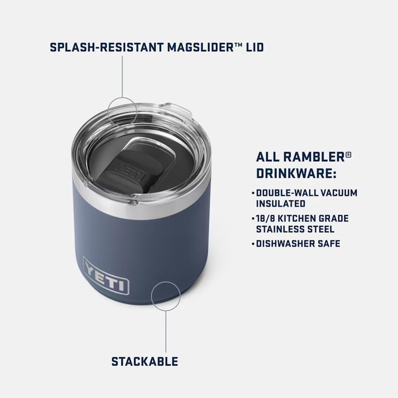 YETI Rambler 10 oz Stackable Lowball 2.0  Vacuum Insulated  Stainless Steel with MagSlider Lid  Cherry Blossom - Image 3