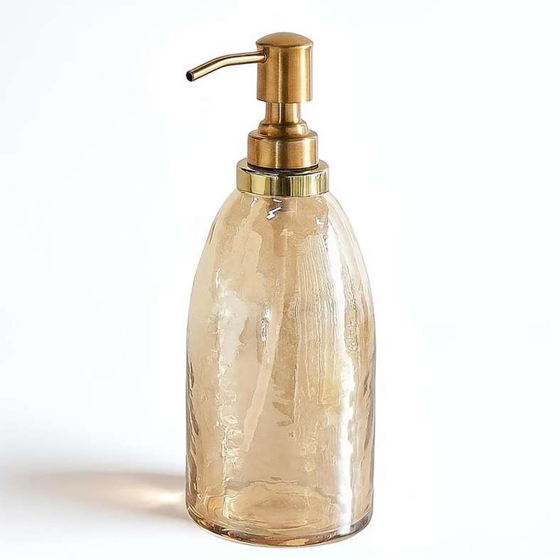 Pan Home موزع صابون زجاجي إنغما - ذهبي - Image 4