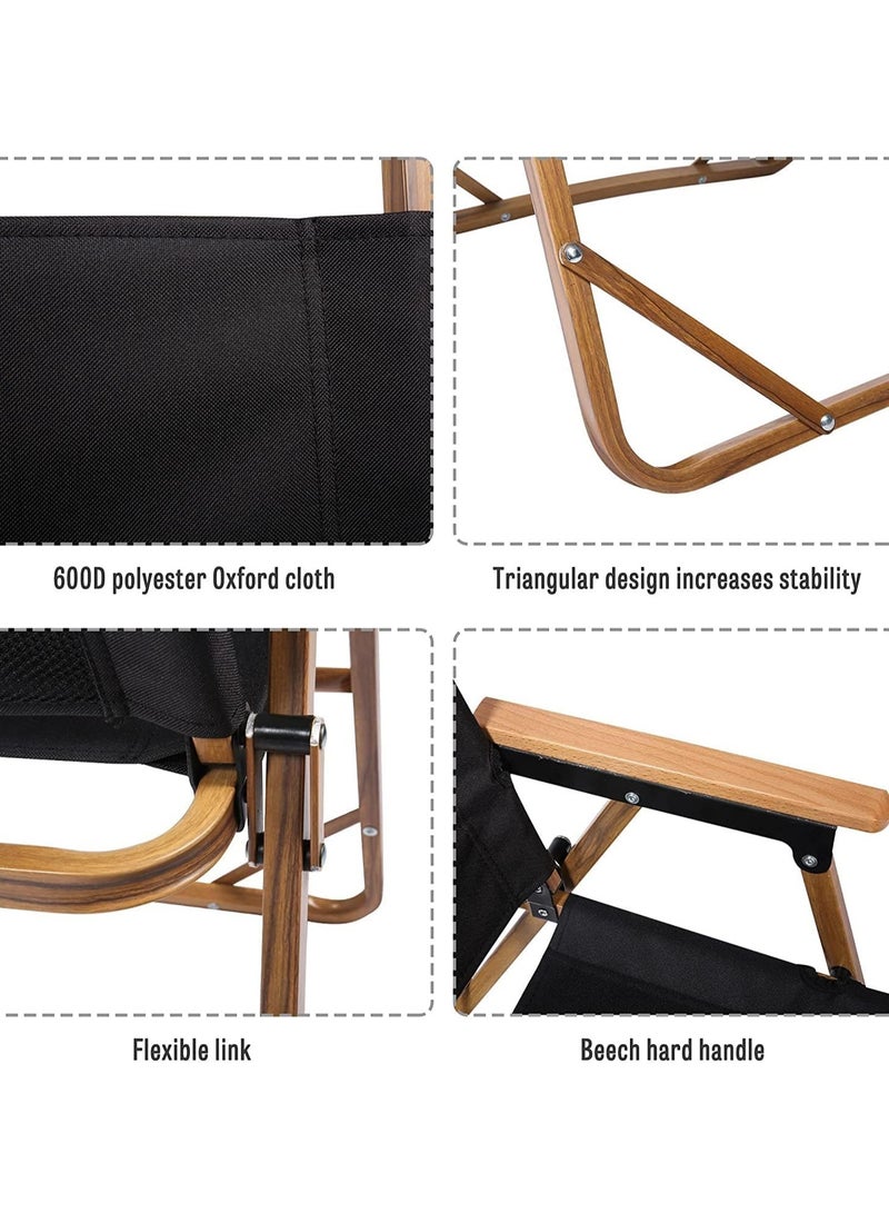 Generic Folding Camping Chair Lightweight Camping Backpack Chair Foldable Portable Beach Chair For Camping Hiking Travel Beach Picnic BBQ Outdoor  (Black) - Image 5