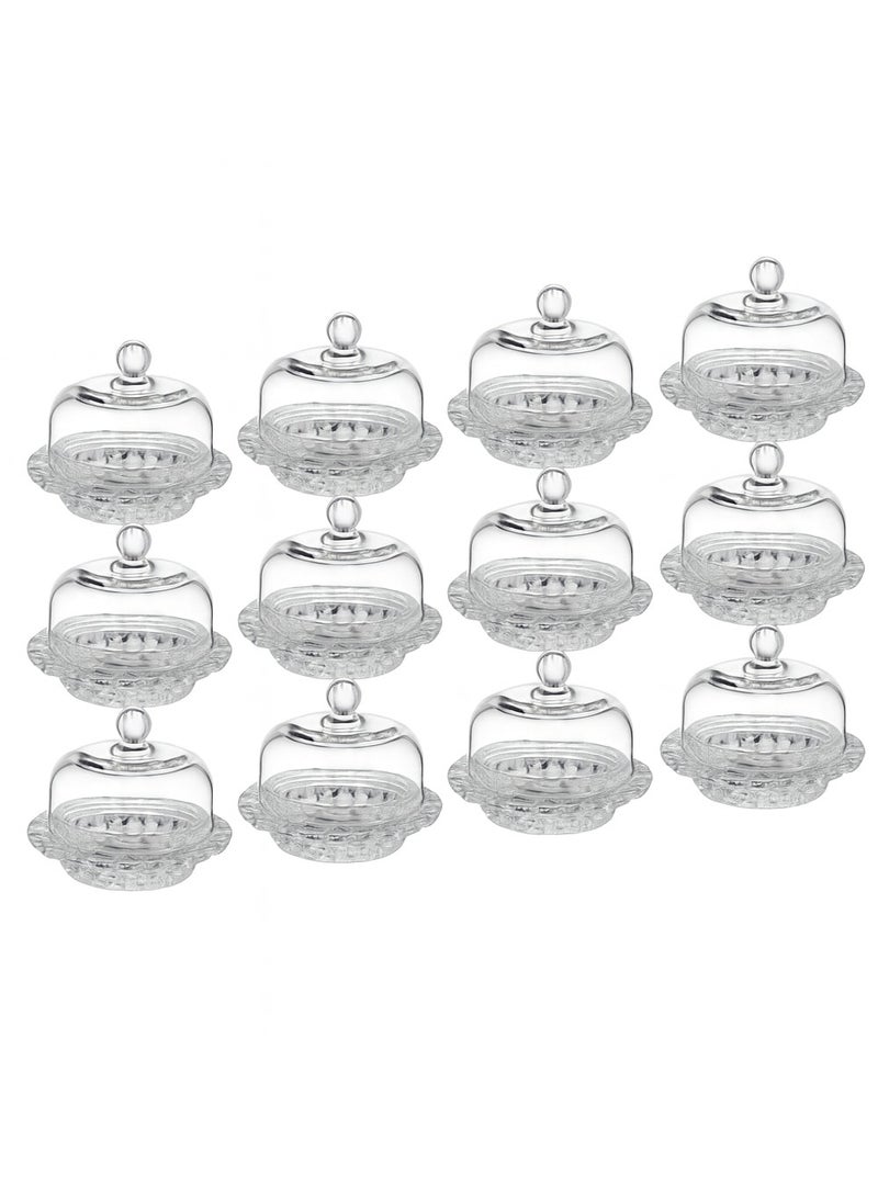 Alhomaidhi A set of 12 glass bowls for serving sweets, nuts, dates, and all other presentations and occasions. - Image 2