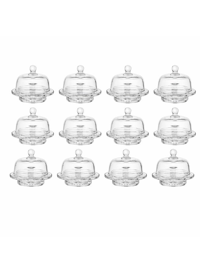 Alhomaidhi A set of 12 glass bowls for serving sweets, nuts, dates, and all other presentations and occasions. - Image 2