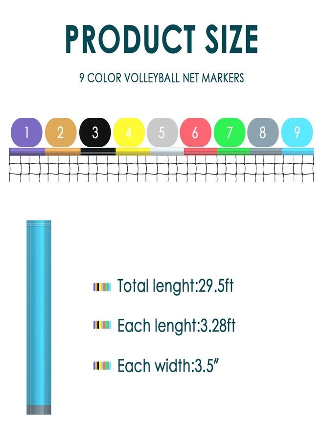 MR. MR Volleyball Net Zone Tape, Volleyball Setter Training Equipment, Volleyball Hitting Target Zone, Training Aid for Hitting Practice, Referee Outdoor Indoor Strategic Trainer - Image 2