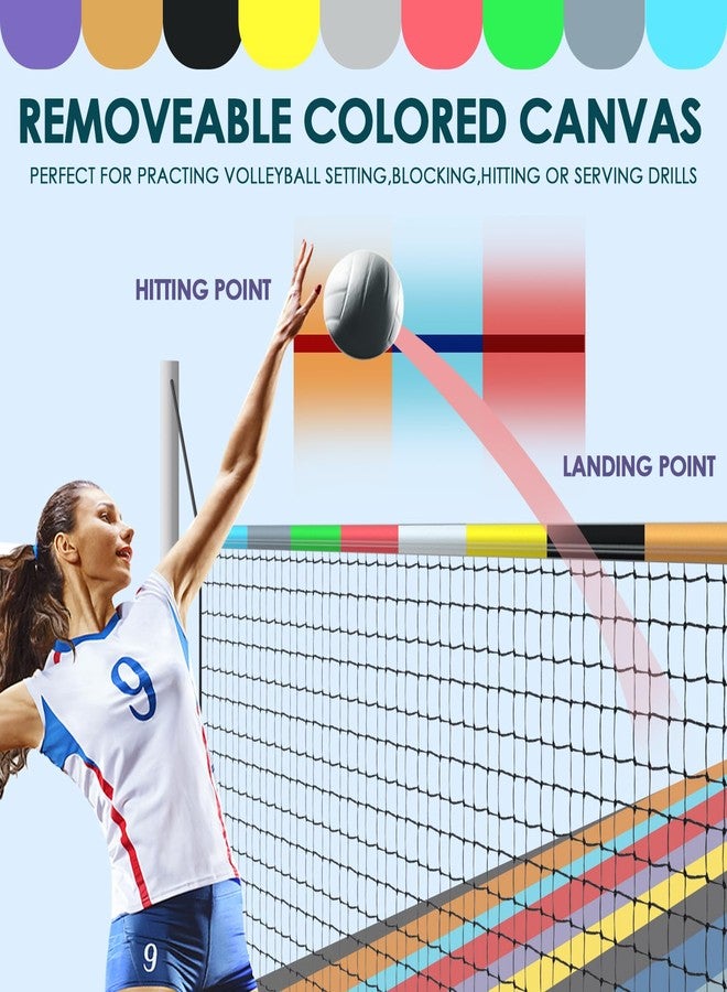 MR. MR Volleyball Net Zone Tape, Volleyball Setter Training Equipment, Volleyball Hitting Target Zone, Training Aid for Hitting Practice, Referee Outdoor Indoor Strategic Trainer - Image 5