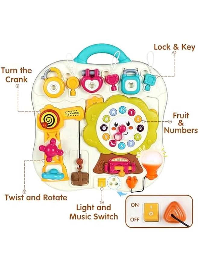 Toddler Busy Board Toys, Montessorri Baby Sensory Toy for 1 Year Old, Kids Fine Motor Skill Learning Activity Board W/Light Sound, Birthday Gift for 12 18 Month Infant 2 3 4 Yr Girl Boy  - Image 2