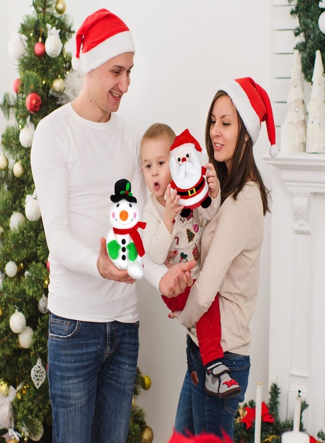 Elcoho 4 Pieces 7 inch Christmas Stuffed Animals Set Plush Toys Christmas Decoration Doll Set Santa Claus Snowman Elk Elf Xmas Party Favors - Image 5
