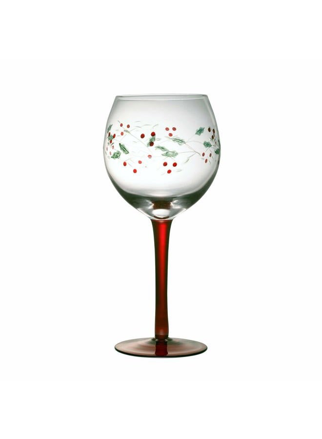 Pfaltzgraff Winterberry 13-ounce Hand Painted Goblet, Set of 4, 13 Ounce, White - Image 2