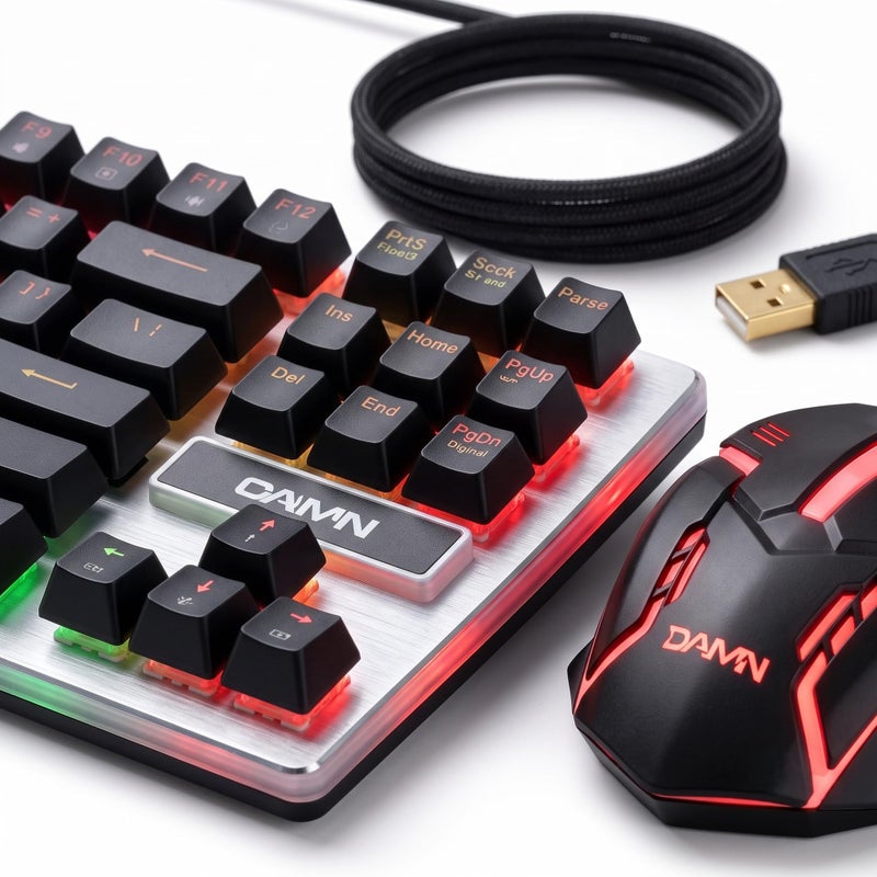 DAMN ODD953 Wired Gaming Keyboard and Mouse Combo - Image 2