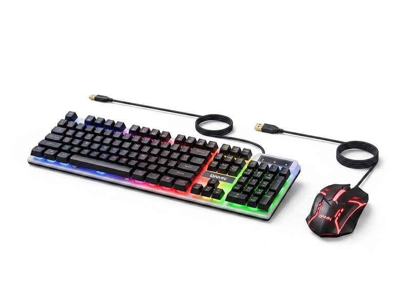 DAMN ODD953 Wired Gaming Keyboard and Mouse Combo - Image 1