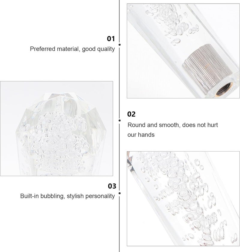 PRETYZOOM LED Bubble Acrylic Gear Shift Knob 15cm Bubble Crystal Diamond Car Interior Accessory Compatible with Manual and Automatic Vehicles - Image 2