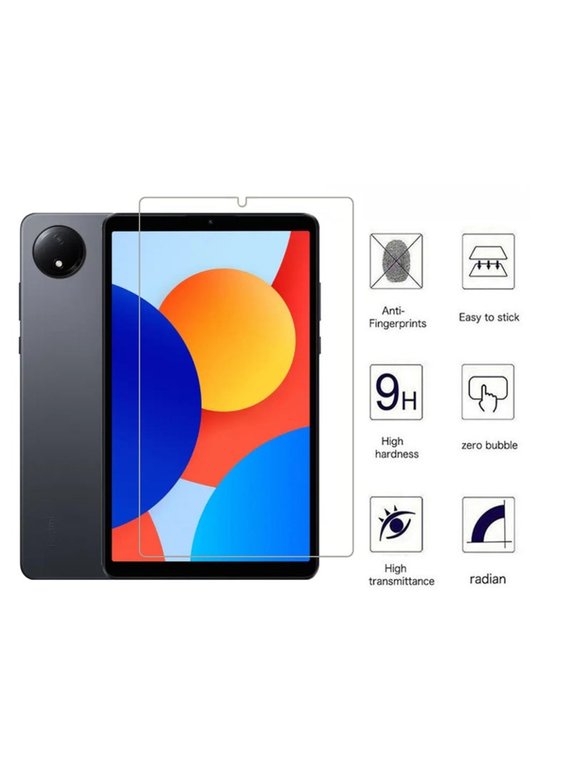 واقي شاشة من الزجاج المقوى لجهاز Xiaomi Redmi Pad SE مقاس 8.7 بوصة - شفافية عالية، لمسة دقيقة، مضاد للانفجار، حواف مقوسة ناعمة، سهل التركيب، واقي شاشة لجهاز Xiaomi Redmi Pad SE 8.7
