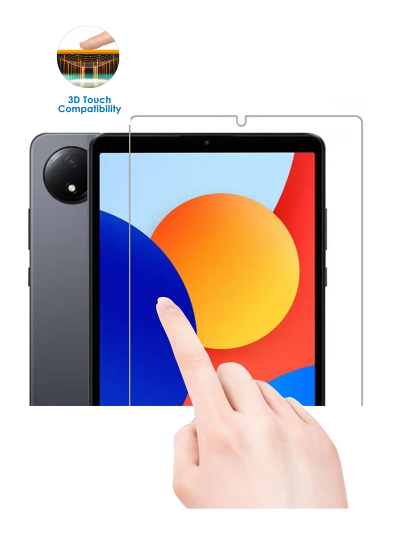 واقي شاشة من الزجاج المقوى لجهاز Xiaomi Redmi Pad SE مقاس 8.7 بوصة - شفافية عالية، لمسة دقيقة، مضاد للانفجار، حواف مقوسة ناعمة، سهل التركيب، واقي شاشة لجهاز Xiaomi Redmi Pad SE 8.7