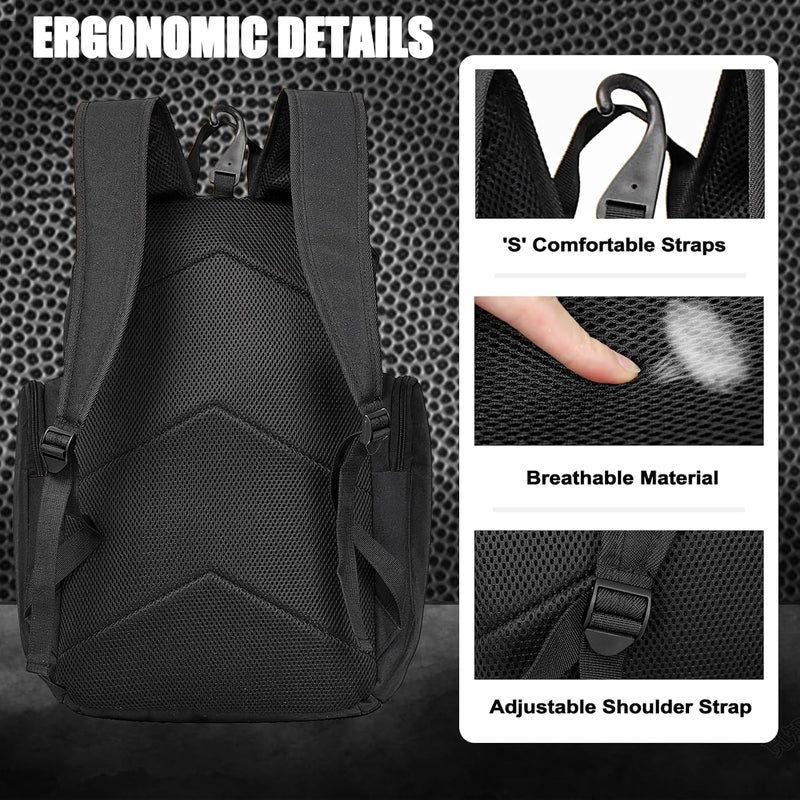 LARIPOP Basketball Backpack Large Sports Bag, Gym Bag with Ball Compartment and Shoe Compartment to Store Sports Shoes Water Bottles Laptops and Daily Necessities, Widely Used in Basketball, Soccer - Image 5