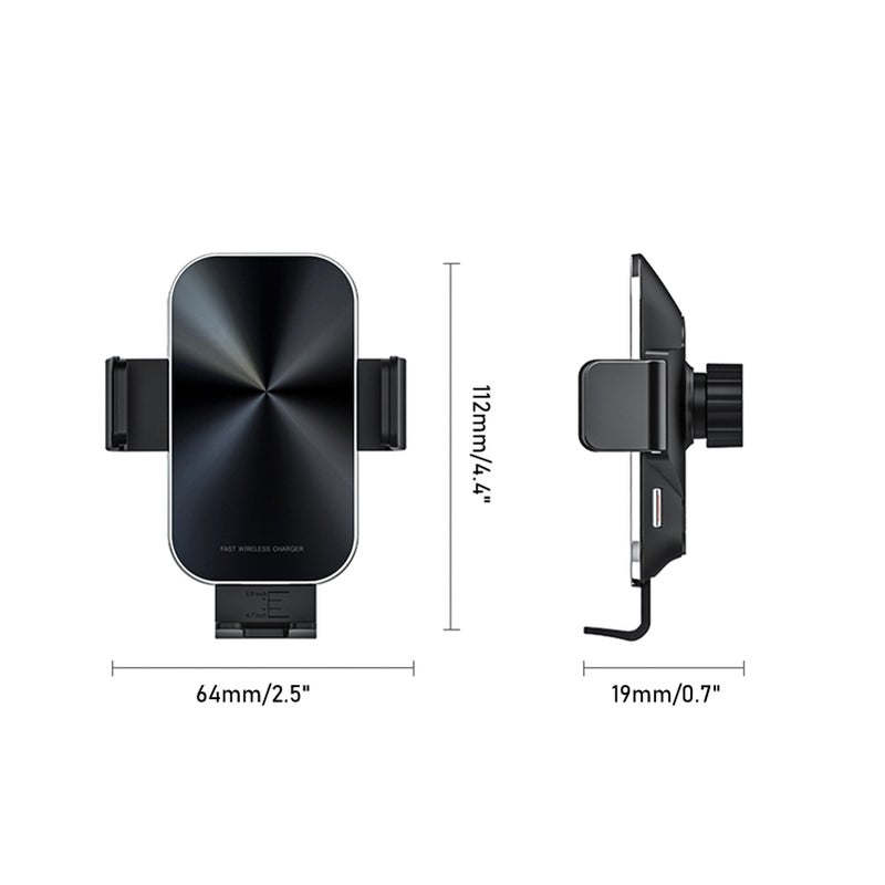 Wireless Fast Charger Car Mount Phone Holder Easy Clamp Hands Qi Charging Phone Stand for Dashboard Air Vent - Image 4