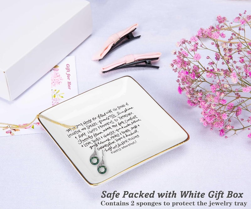 NZY Jewelry Tray Trinket Holder Ring Dish - Perfect Homeowner Gift for New House, First Time Homeowner Congratulations, Housewarming Present - Image 2