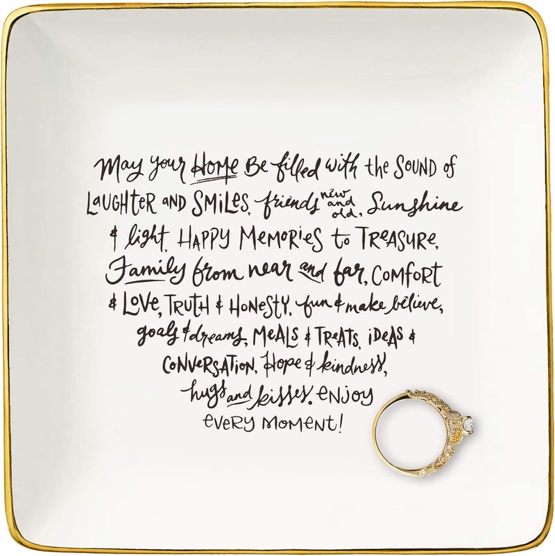 NZY Jewelry Tray Trinket Holder Ring Dish - Perfect Homeowner Gift for New House, First Time Homeowner Congratulations, Housewarming Present - Image 1