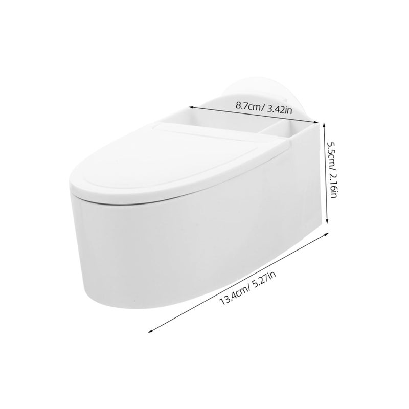 Windproof Wall Mounted Toilet Shaped Ashtray Lid Retro Bathroom Smoking Ash Container for Home Office Decor - Image 3