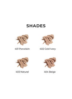 LAMEL Stay Matte Compact Powder Light Natural Coverage Universal Neutral Undertone Cruelty Free Beige N.404  - Image 4