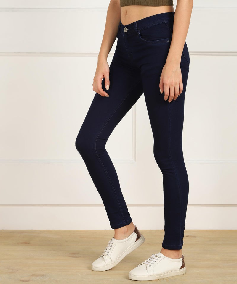 Nifty Women's Denim Stretchable Slim Fit Jeans (Jean_PLN_Blue_38) - Image 3