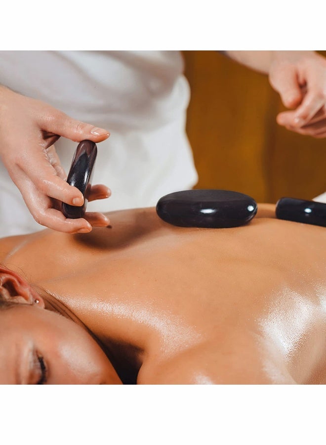الحجارة الساخنة - مجموعة تدليك أساسية كبيرة 6 قطع (3.15 بوصة) للاستخدام المهني أو في المنزل، للاسترخاء، الشفاء، وتخفيف الألم - Image 5