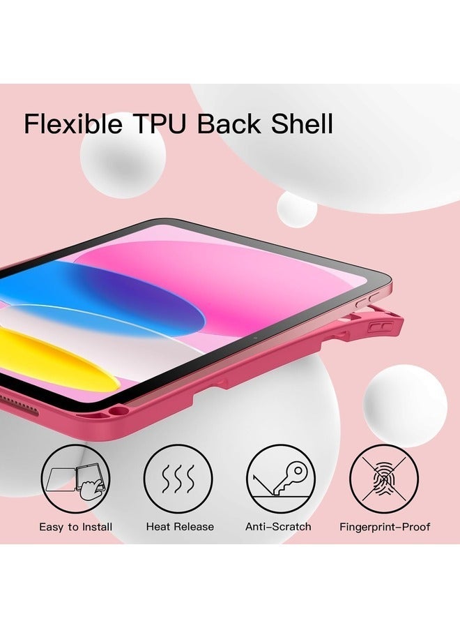 Raxoom Pink iPad Air 11 Inch (M2) 2024 Case â€“ Trifold Stand Smart Cover with Auto Wake and Pencil Holder - Image 4