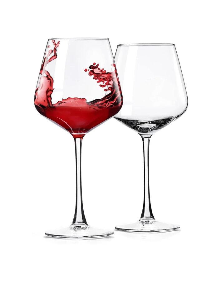 Crystal Red Wine Glasses Set of 2, Large Wine Glasses with Long Stem, Hand Blown Lead-Free Glass, Ideal Gift Packaging for Wedding,Anniversary, Birthday,Christmasjaffiust - Image 1