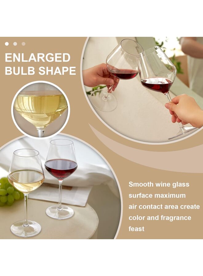 Crystal Red Wine Glasses Set of 2, Large Wine Glasses with Long Stem, Hand Blown Lead-Free Glass, Ideal Gift Packaging for Wedding,Anniversary, Birthday,Christmasjaffiust - Image 4