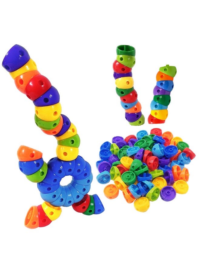 KUTOI Snap n Twist Building Toys - Wocky Blocks - 80 Piece STEM Snap Cubes for Preschool & Elementary School, Tactile Sensory Toys for Boys & Girls, Ages 3+ - Image 5