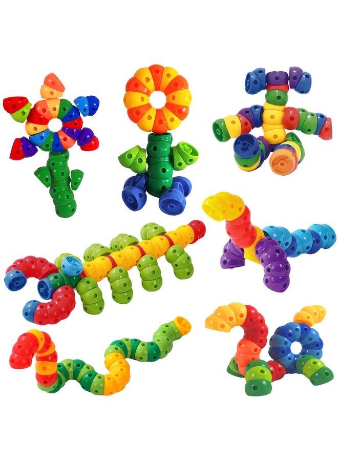 KUTOI Snap n Twist Building Toys - Wocky Blocks - 80 Piece STEM Snap Cubes for Preschool & Elementary School, Tactile Sensory Toys for Boys & Girls, Ages 3+ - Image 3