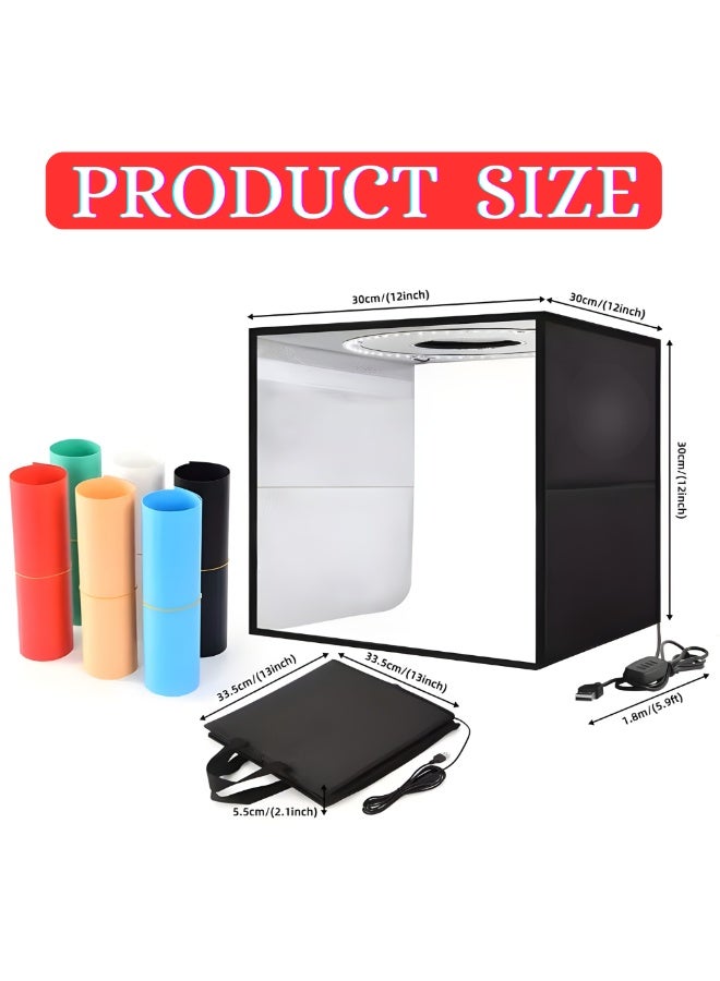 PRINTSHOP4ME Light Box Photography, 40cm*40cm Professional Dimmable Shooting Tent Kit With CRI >95 White Lighting |112 LEDs Lights + 6 Photo Backdrops For Product Display - Image 3