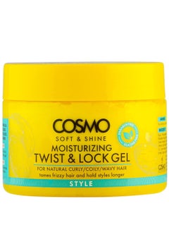 COSMO جل كوزمو سوفت آند شاين المرطب تويست آند لوك 325 مل | للشعر الطبيعي المجعد/المتعرج/المموج | يرطب الشعر المجعد ويثبته لفترة أطول | خالي من البارابين | خالي من السيليكون | أصفر  - Image 1