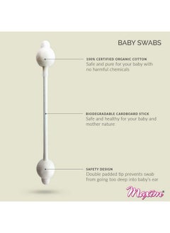 Maxim Organic Baby Cotton Swabs Maxim Hygiene Products 50 Pack  - Image 2