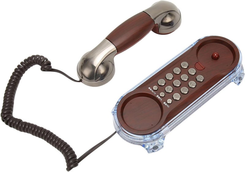 Semme Corded Phones for Landline Retro Corded Landline Phone with Wall Mount and Incoming Telegram Flash Vintage Design for Home Office School Ergonomic Keypad and Usage (#1) - Image 4