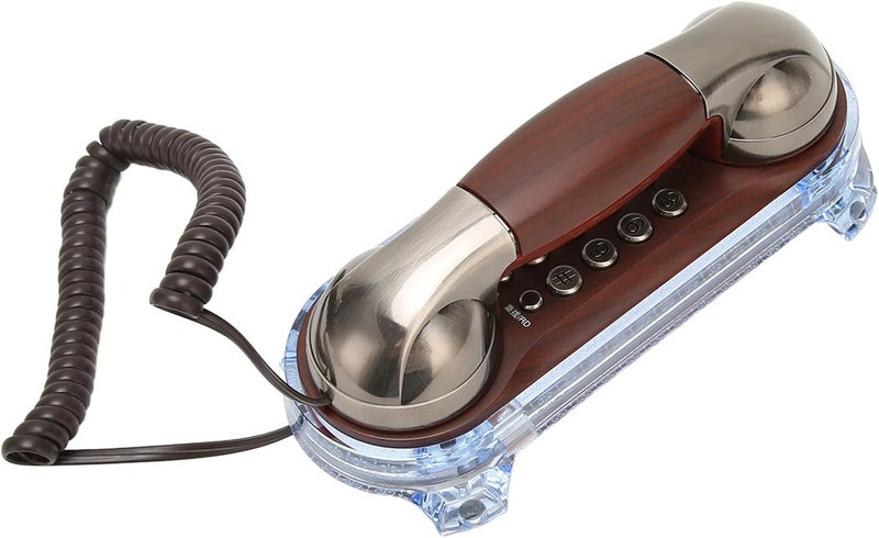 Semme Corded Phones for Landline Retro Corded Landline Phone with Wall Mount and Incoming Telegram Flash Vintage Design for Home Office School Ergonomic Keypad and Usage (#1) - Image 2