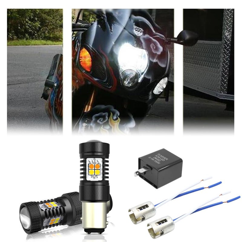 GSOWO 2 PCS LED Front Turn Signal Lights for 19992018 Suzuki Hayabusa Enhanced Visibility 16 PCS of 3030 LED Diodes Suzuki Front Turn Signal Lamp Accessories