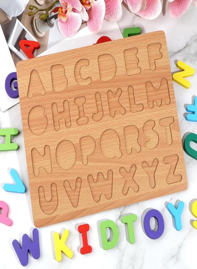 MOWPOG Alphabet Puzzle, Wooden Puzzles for Toddlers 3 4 5 Year Old, ABC Letter Puzzle, Educational Learning Toys for Kids Girls Boys Preschool Activities - Image 5