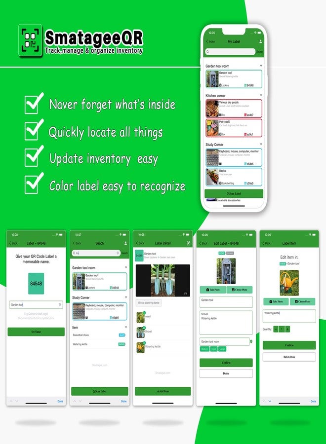 Smatagee QR Code Labels | Color Coded Scannable Stickers for Storage Bins - Image 4